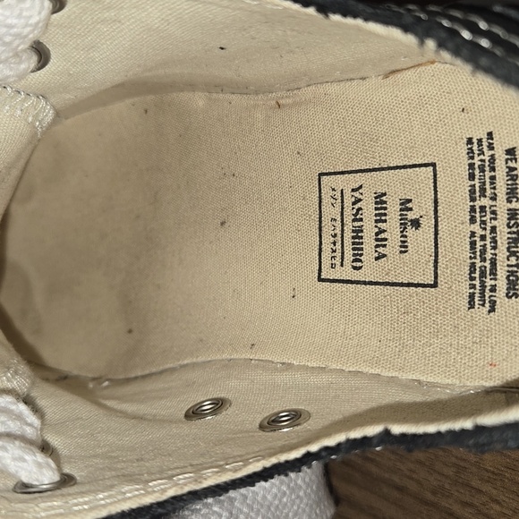 Maison Mihara Yasuhiro-Black "Hank" OG Sole Canvas Low-top Sneaker-Size 36 - Picture 11 of 17